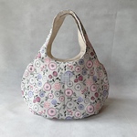 ころりんバッグ　Ｌサイズ　ショルダー　トートバッグ　春夏バッグ　＊kororin bag ＊北欧の森＊北欧＊フラワー＊花柄＊ざっくり＊