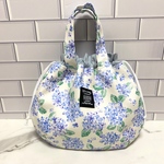 送料無料＊持ち手付きしじみ巾着バッグ☆紫陽花