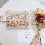 インド刺繍のミニポーチ