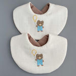 [送料無料]風船くまさんスタイ　くま　男の子スタイ　女の子スタイ　刺繍スタイ　出産祝い