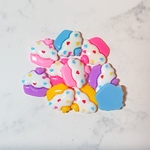 【素材】ハート❤️カップケーキ🧁のプラパーツ 5色 各2個 計10個