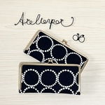 ★ミナペルホネン★tambourine navy のがま口財布