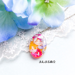 SALE❣️【Heaven✨】ネックレス／紫陽花／カラフル／ドライフラワー／押し花／クリア／レジン／花