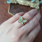 【追加販売】蝶々🦋ボタンの指輪【フリーサイズ】 
