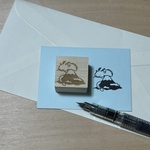 手作りスタンプ　龍　富士山