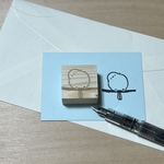 【複数購入割有】手作りスタンプ　シマエナガ④