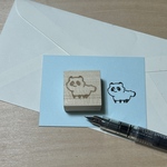手作りスタンプ　たぬき①