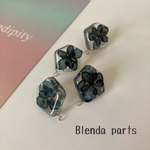 【2ぺア】ピアス　レジン　フラワーピアス