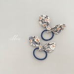 リボンベビーヘアゴム　リバティ　アリスW