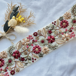 インド刺繍リボン【レッド】