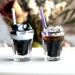 185  ＊コーヒーゼリー＆アイスコーヒー＊　ミニチュア　ドリンク　スイーツ　シルバニアファミリー　ドールハウス　レジン　カフェ