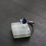 ラピスラズリ　ダブルCZリング　SILVER925