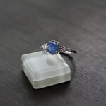 カイヤナイト　6爪フラワーCZレースリング　SILVER925　