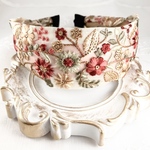 【新作】 SALE 7/2まで ☆インド刺繍リボン カチューシャ　No.125