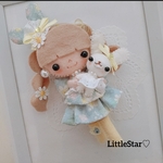 うさ耳ちゃんとうさちゃんDoll♡ドールチャーム♡ドール♡フェルト♡