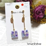ピアス　イヤリング　レジン　本物のお花　No.092