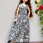 ジェニーちゃんの洋服☆Vネックワンピース☆27㎝ドール服
