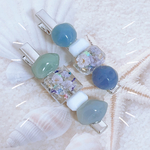 かすみ草ヘアクリップ 翠＊藍