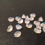90粒 チェコプレスビーズ ピンチ クリスタルab Crystal AB