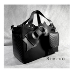 new.  3way  帆布　*.•. まち深トートバッグ　*.•.   通勤バック　マザーズバッグ   black！　リュックサック　ショルダーバッグ　手提げ　ポーチ付き*.•