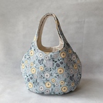 ころりんバッグ　Ｌサイズ　ショルダー　トートバッグ　春夏バッグ　kororin bag 北欧の森 北欧 フラワー 花柄 ざっくり
