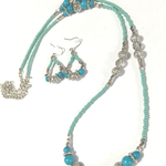 ターコイズのネックレス&ピアス