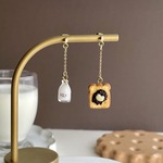 【特集掲載】クマのあんバタートーストとミルク瓶　ピアス/イヤリング