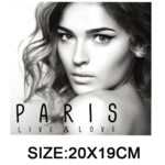 アイロン転写シート　PARIS LIVE & LOVE　リメイク＆オリジナルグッズ　愛　
