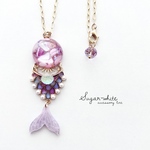 🐠💎 gem fish ✵ 宝石魚のペンダント  ネックレス   50cmチェーン