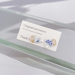 アレルギー対応✴︎〜旅する金継ぎ〜シー陶器とビジューのピアス・イヤリング