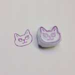 消しゴムはんこ◎ねこのパン