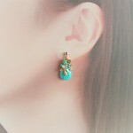 ボタニカルターコイズ　ピアス・イヤリング