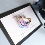 淡水パールと紫陽花のイヤーカフ   パール　レジン