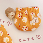 パクパクミニポーチ ＊小さくて大事な物を入れるのに最適☆小銭入れやあめちゃん入れ、アクセサリー入れ、イアホン入れに最適☆オレンジ、りんごの木と鳥さん☆プレゼントに♡