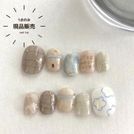【現品販売】落書きネイル no.1｜ 落書き　らくがきネイル　らくがき　色鉛筆　ニュアンスネイル　淡色ネイル　ネイル　ネイルチップ