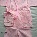 キッズ甚平♡サーモンピンク小花柄