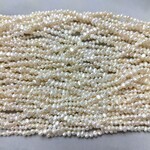淡水真珠　フラット　3.5-4.5mm　連　