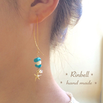 ＊sweet marine＊アメリカン チェーンピアス〔 ターコイズ 〕
