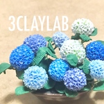 ☆送料無料☆ずっと一緒だよ/青×紫×白　紫陽花