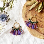 colorful_ fringe ピアス フリンジ　タッセル　ゴールド　　アレルギー対応