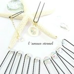 o。.泡になった人魚姫の髪飾り.。o【Clear bubble×Pearl】