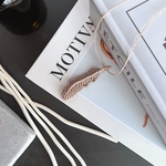 macrame feather pendant マクラメ　フェザー　ワックスコード　ペンダント