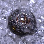 【ゴム径選択】宇宙球オルゴナイト【水晶】ゴム（半球型：直径2.8cm）④