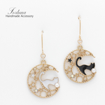 月と猫(1094) ピアス/イヤリング/ノンホールピアス/樹脂ピアス