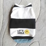 犬服！Ｌsize！太ボーダーニコちゃん！デニム重ね着