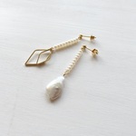 淡水真珠：asymmetry pearl pierce