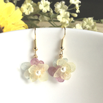 浴衣にも・紫陽花のゆらゆらピアス