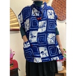 藍染　有松絞りのトップス　　　　　着物リメイク