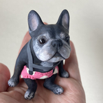 フレンチブルドッグ　ブリンドル　パンツ　置物　ペット【いつもそばにいてくれるフレブルのフィギュア】