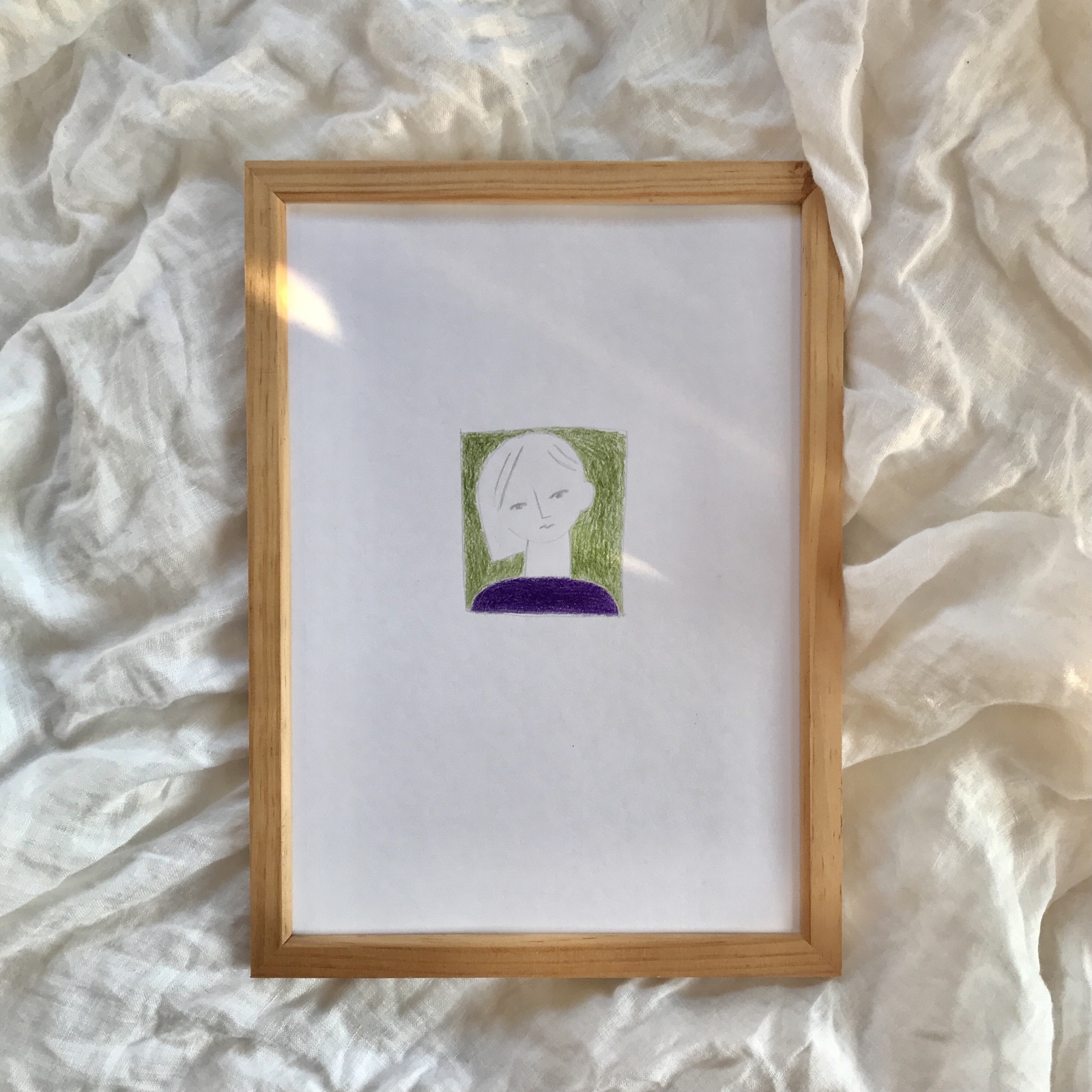 美品！　色鉛筆美人画「西施」　署名入り　額縁共 美品！ 色鉛筆美人画「西施」 署名入り 額縁共